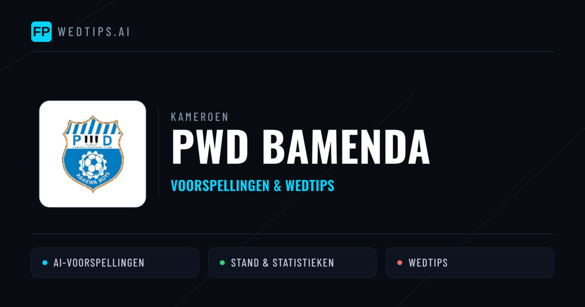 PWD Bamenda voorspellingen & statistieken