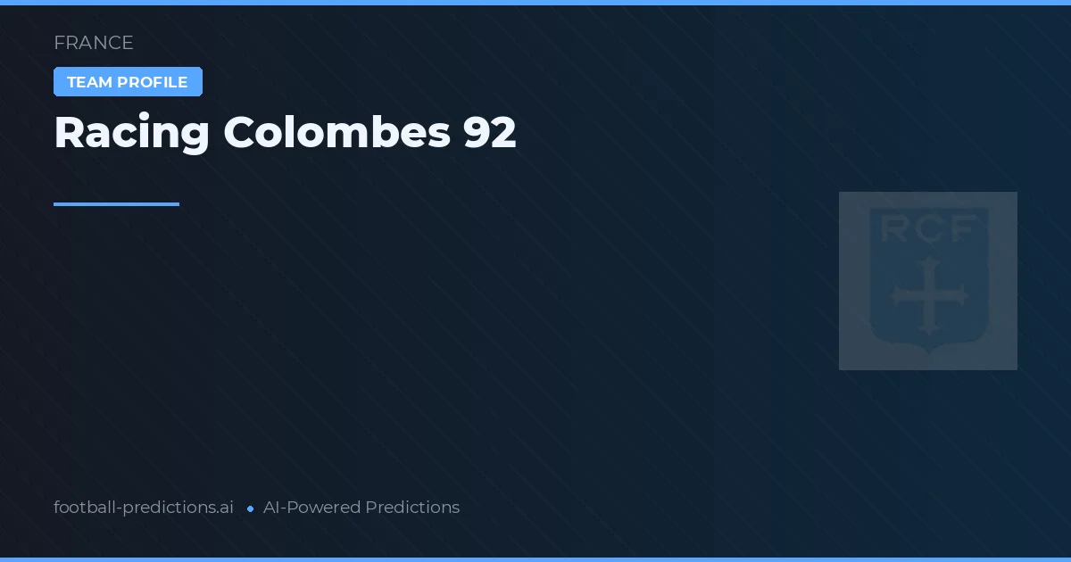Racing Colombes 92 voorspellingen & statistieken