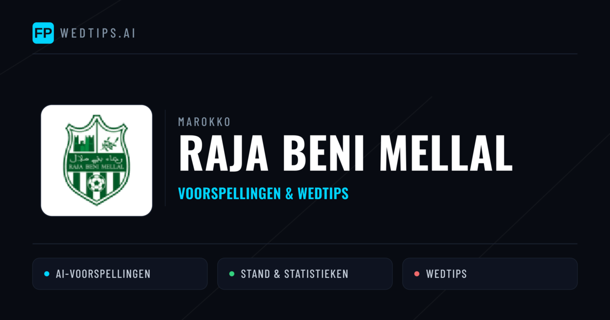 Raja Beni Mellal voorspellingen & statistieken