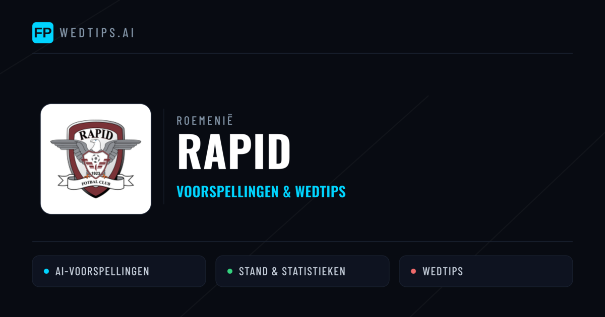 Rapid voorspellingen & statistieken