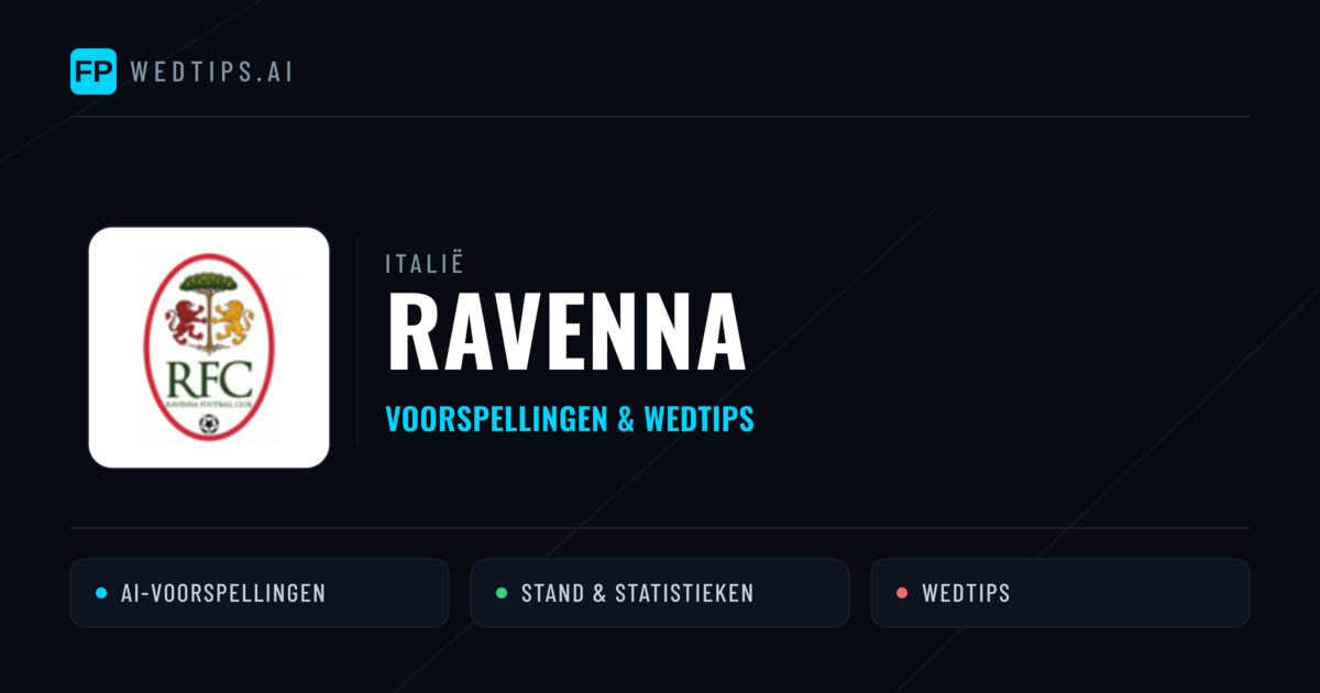 Ravenna voorspellingen & statistieken