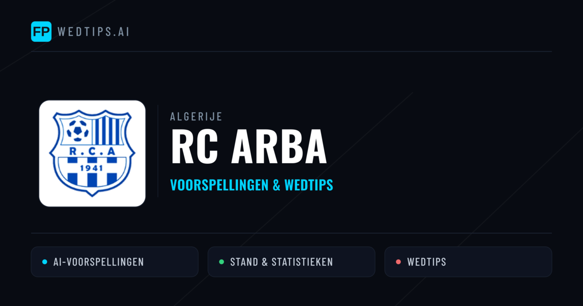 RC Arba voorspellingen & statistieken