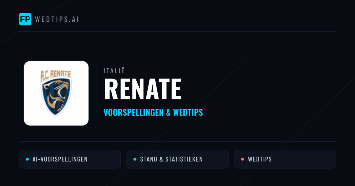 Renate voorspellingen & statistieken