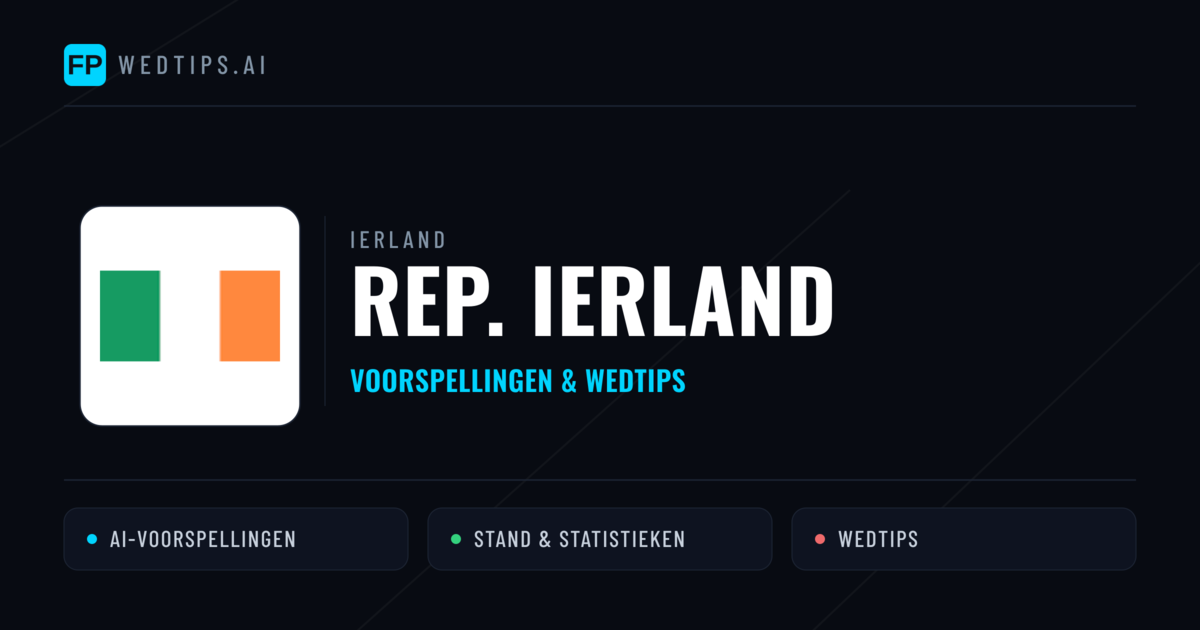Rep. Ierland voorspellingen & statistieken