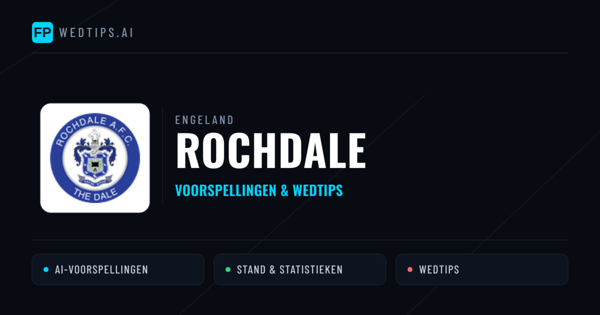 Rochdale voorspellingen & statistieken