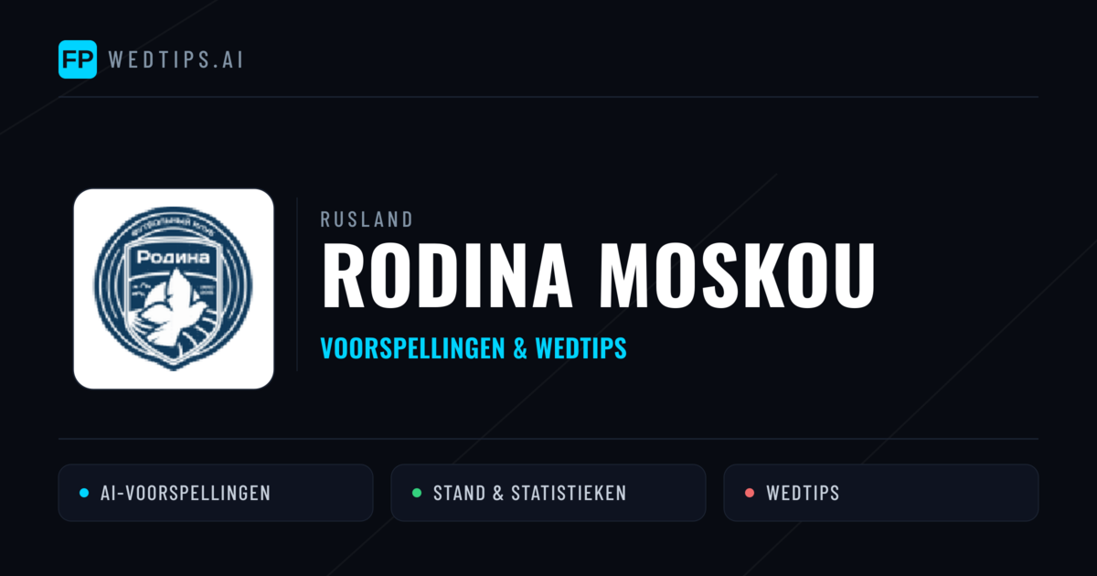 Rodina Moskou voorspellingen & statistieken