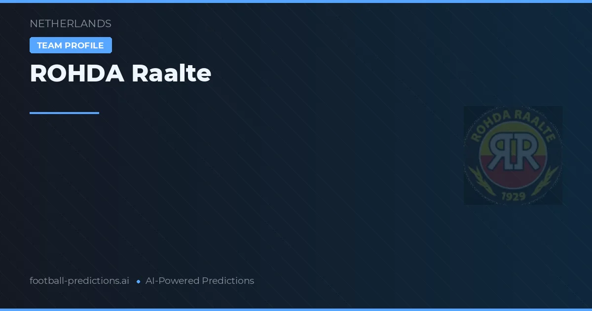 ROHDA Raalte voorspellingen & statistieken
