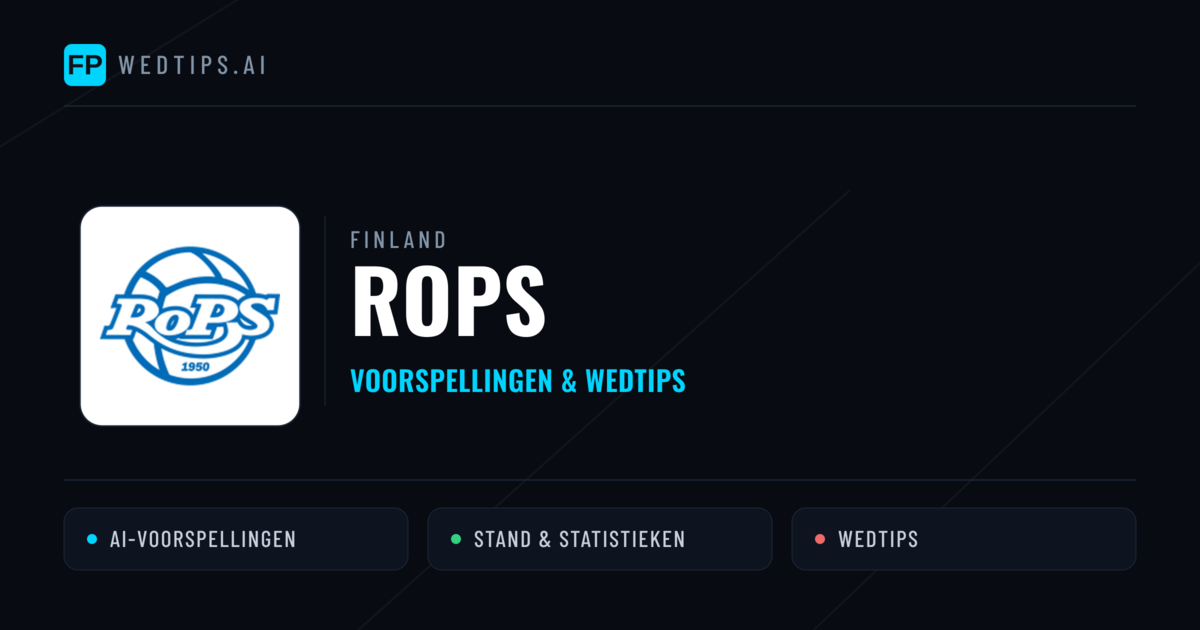 Rops voorspellingen & statistieken