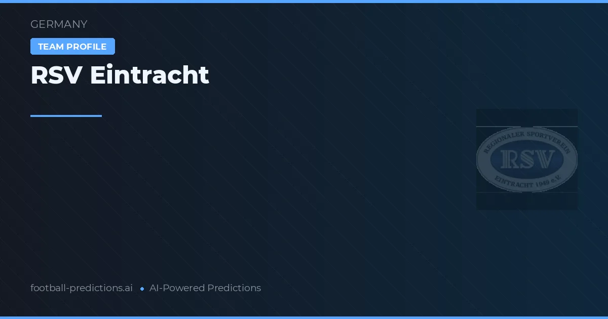 RSV Eintracht voorspellingen & statistieken