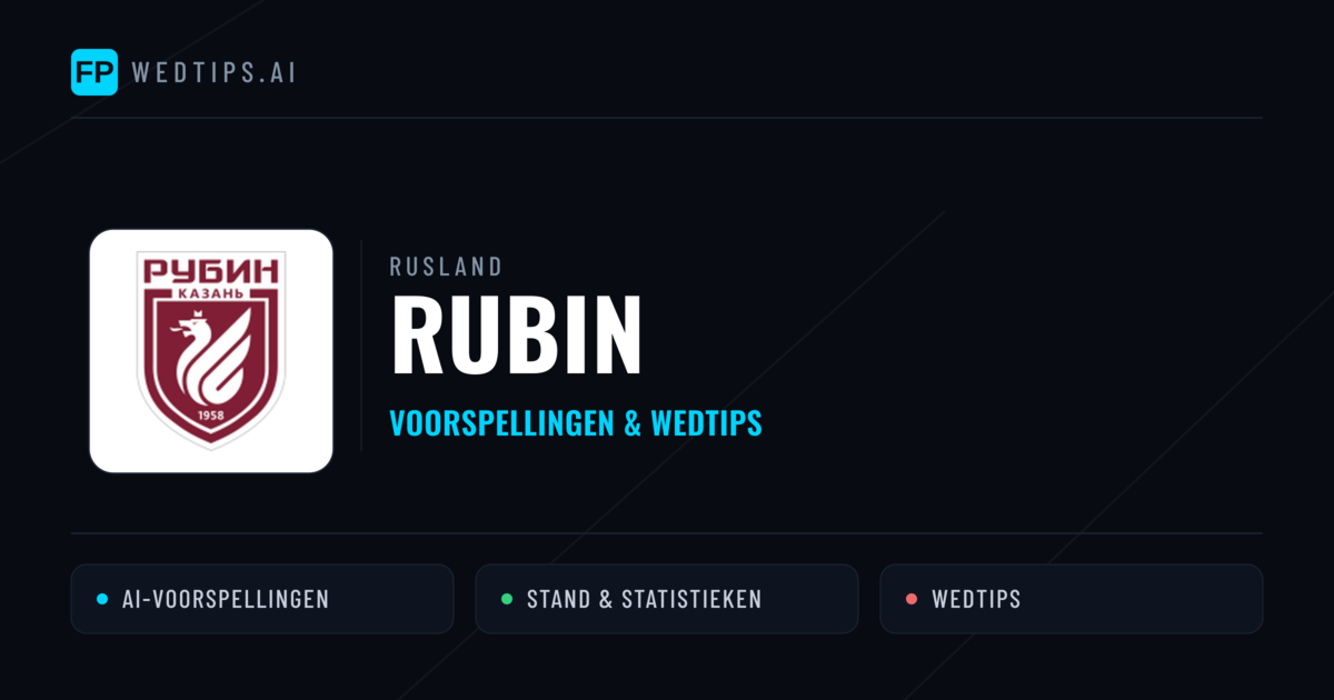 Rubin voorspellingen & statistieken