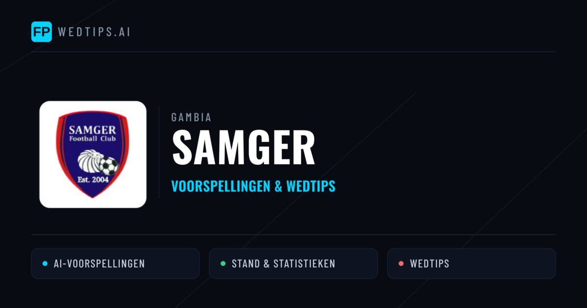 Samger voorspellingen & statistieken