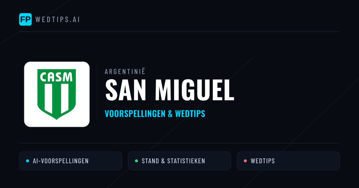 San Miguel voorspellingen & statistieken