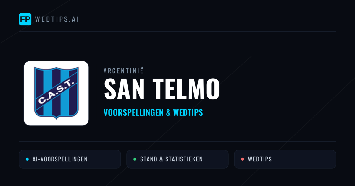San Telmo voorspellingen & statistieken