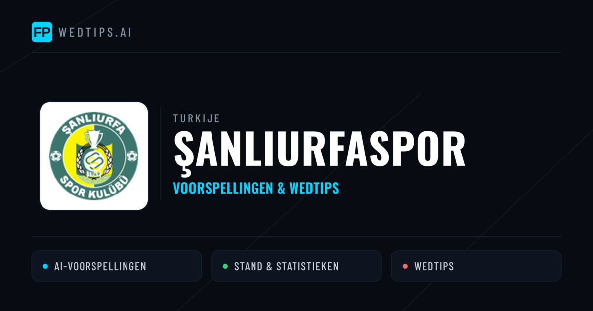 Şanlıurfaspor voorspellingen & statistieken