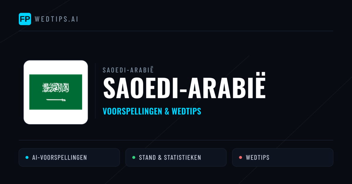 Saoedi-Arabië voorspellingen & statistieken