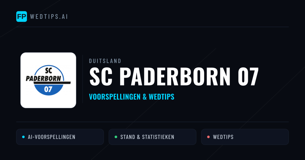 SC Paderborn 07 voorspellingen & statistieken