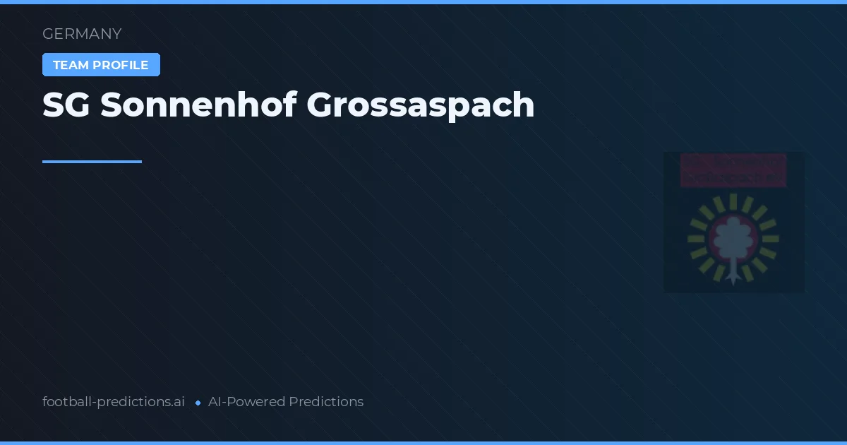 SG Sonnenhof Großaspach voorspellingen & statistieken