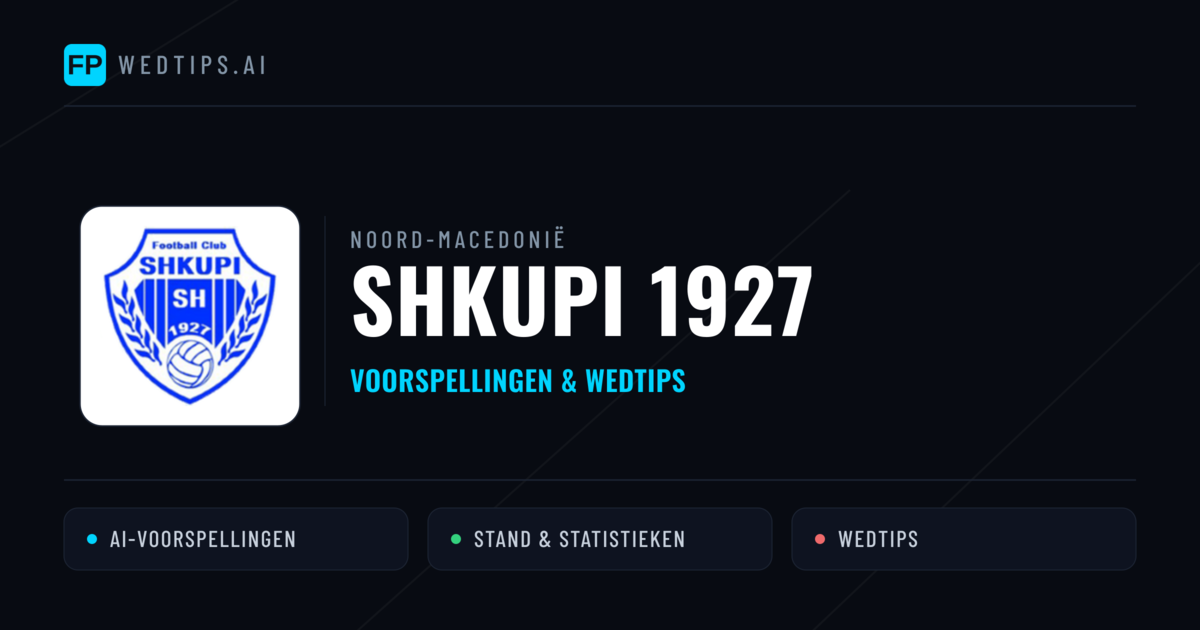 Shkupi 1927 voorspellingen & statistieken