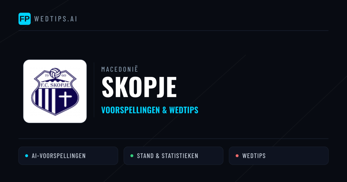 Skopje voorspellingen & statistieken