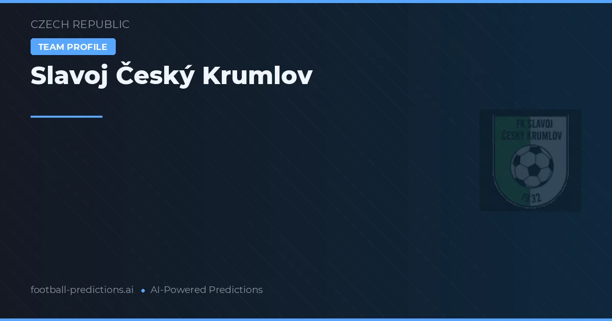 Slavoj Český Krumlov voorspellingen & statistieken