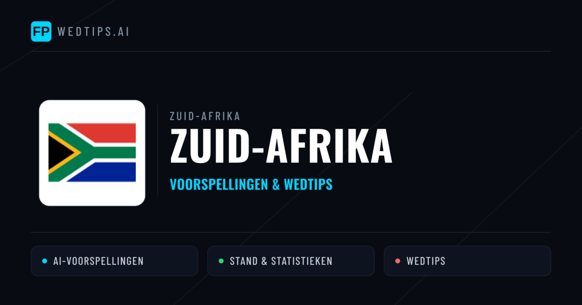 Zuid-Afrika voorspellingen & statistieken