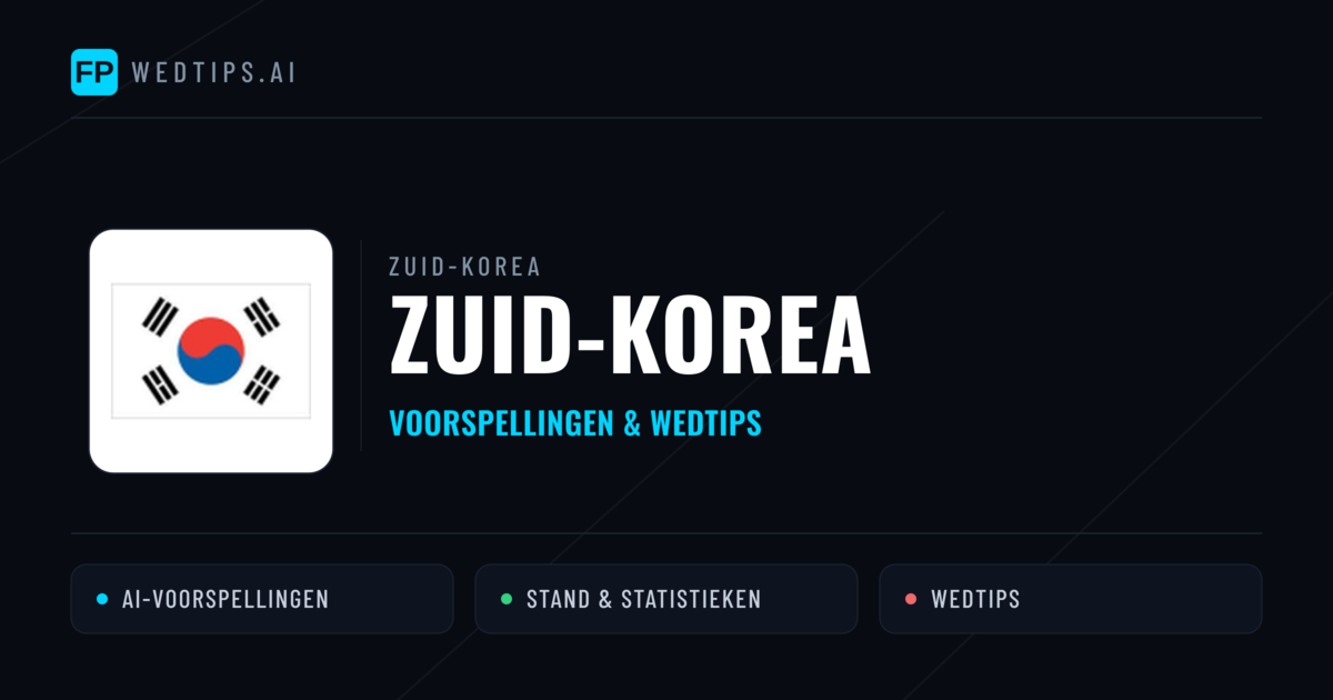Zuid-Korea voorspellingen & statistieken