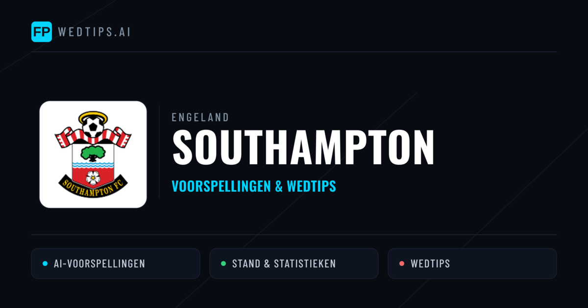 Southampton voorspellingen & statistieken