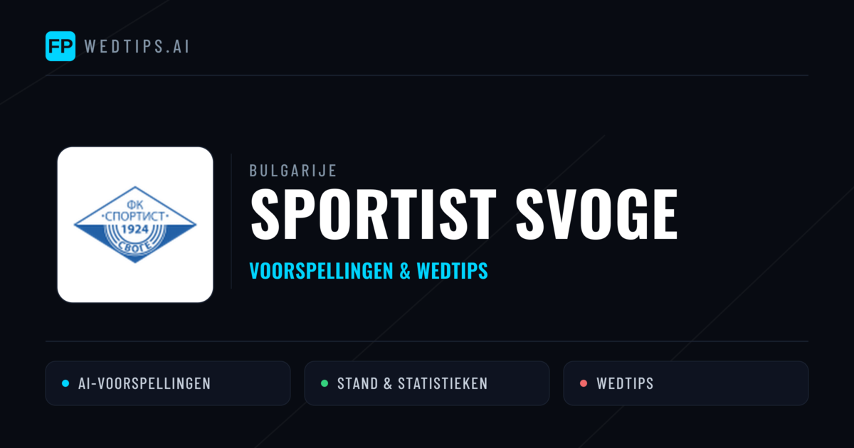 Sportist Svoge voorspellingen & statistieken