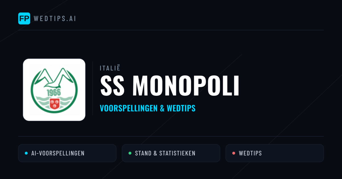 SS Monopoli voorspellingen & statistieken
