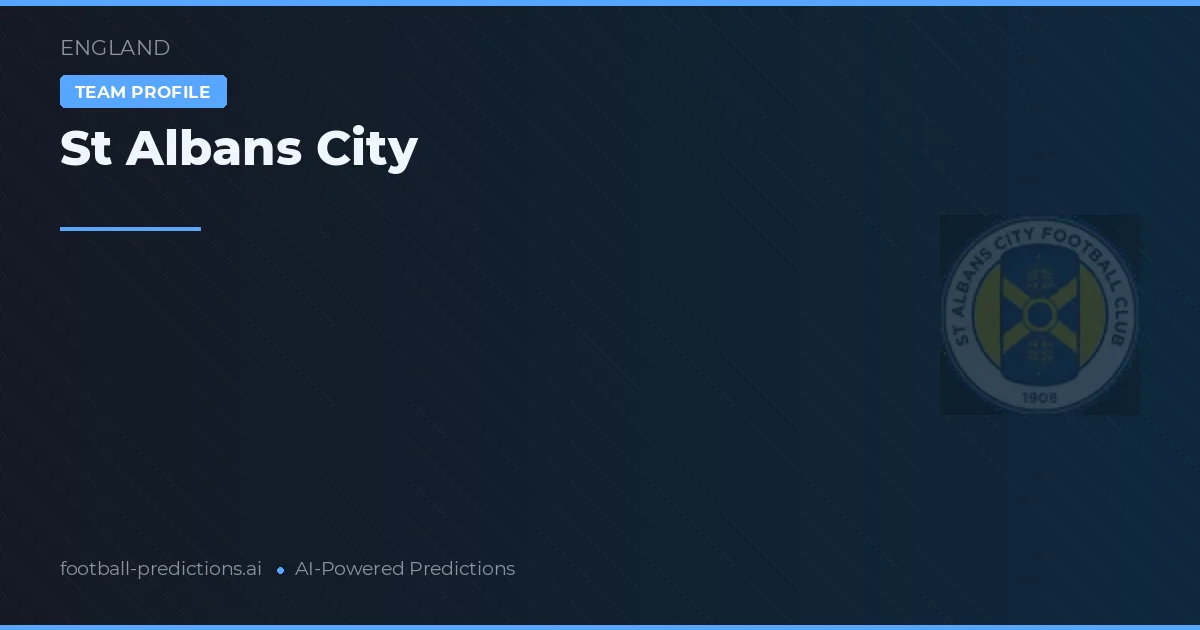 St Albans City voorspellingen & statistieken
