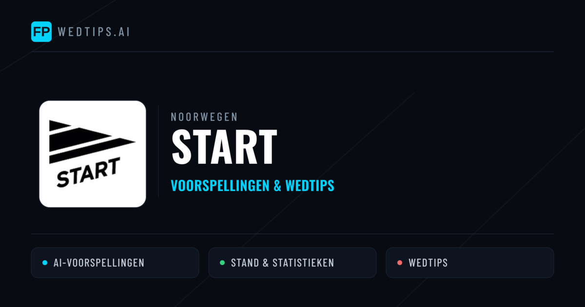 Start voorspellingen & statistieken