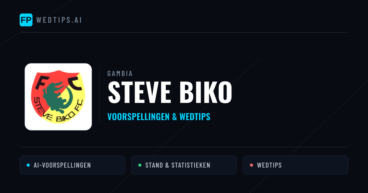 Steve Biko voorspellingen & statistieken