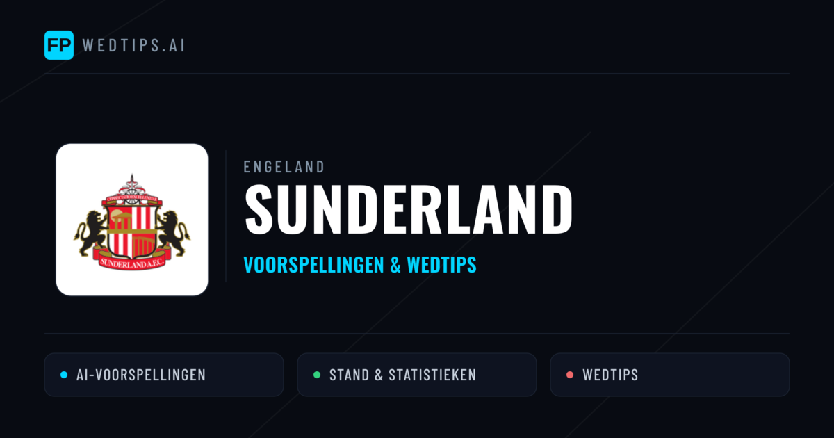 Sunderland voorspellingen & statistieken