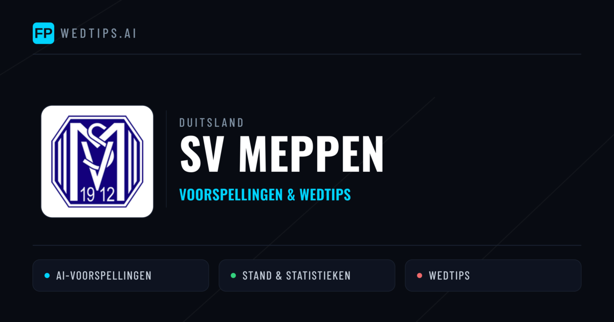 SV Meppen voorspellingen & statistieken