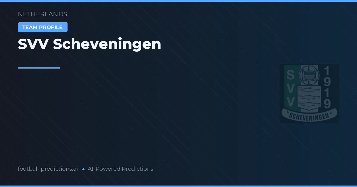 SVV Scheveningen voorspellingen & statistieken