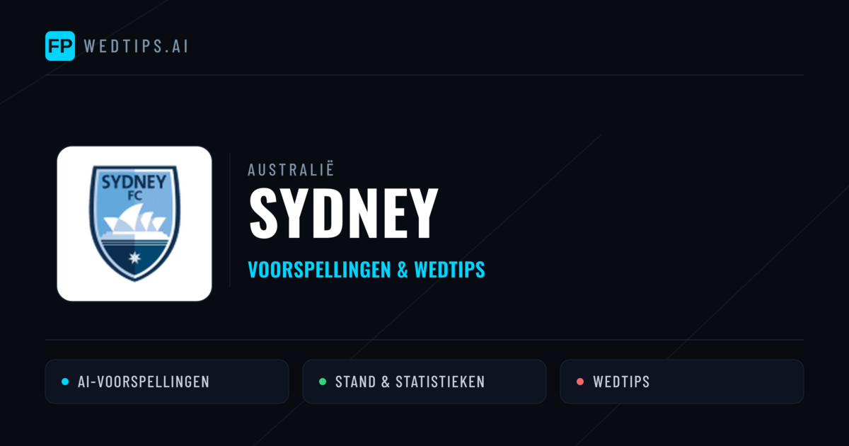 Sydney voorspellingen & statistieken