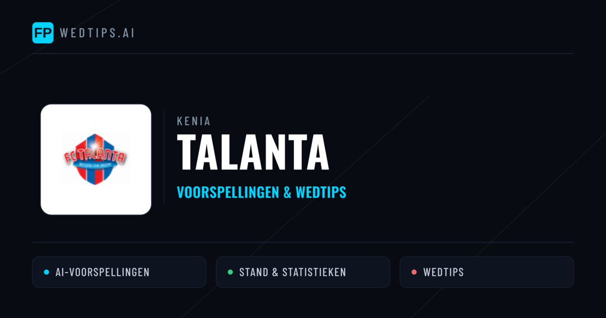 Talanta voorspellingen & statistieken