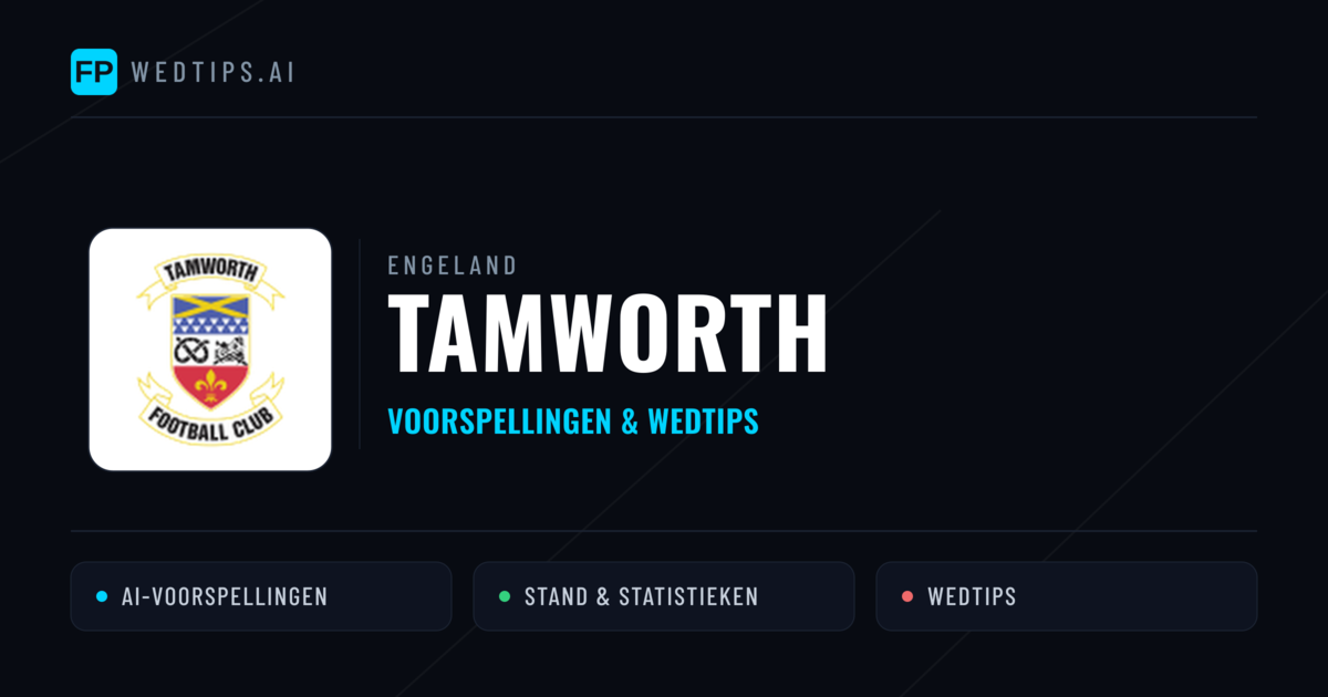 Tamworth voorspellingen & statistieken