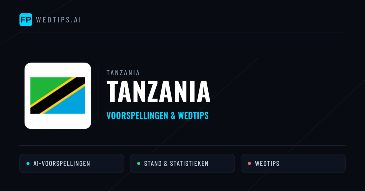 Tanzania voorspellingen & statistieken