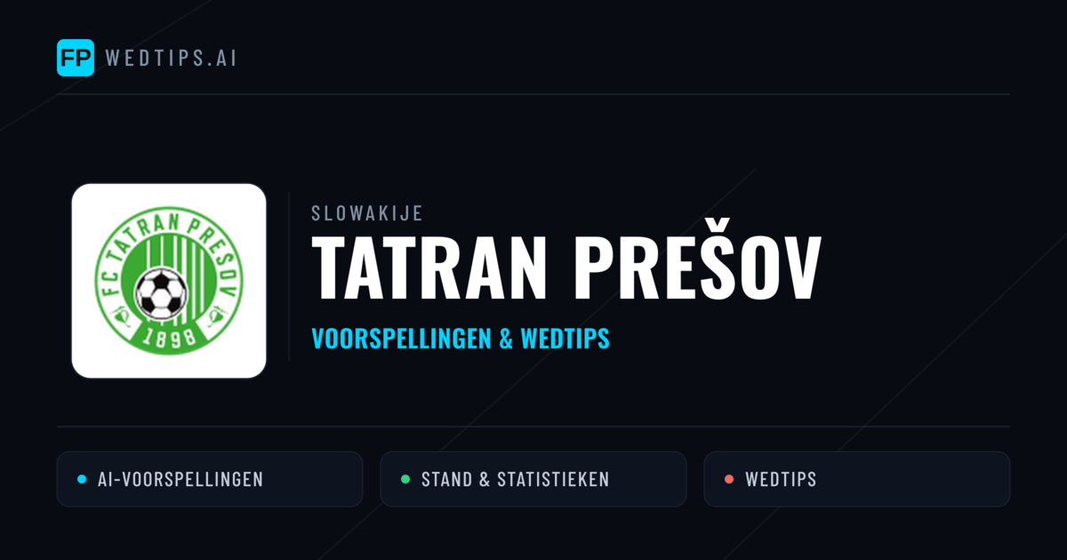 Tatran Prešov voorspellingen & statistieken