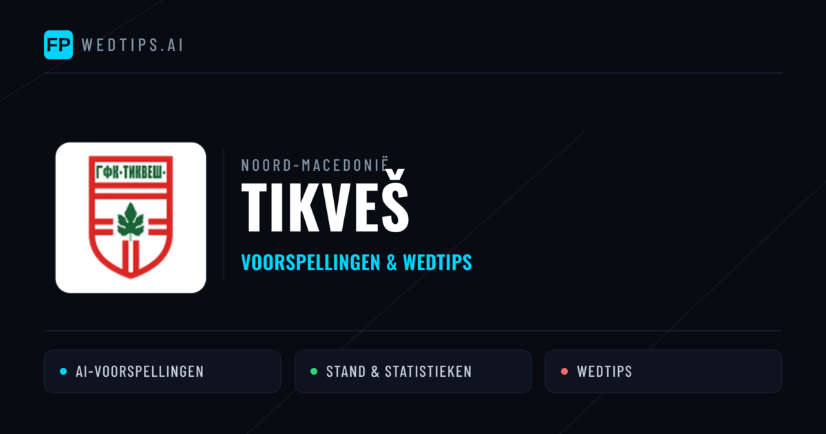 Tikveš voorspellingen & statistieken