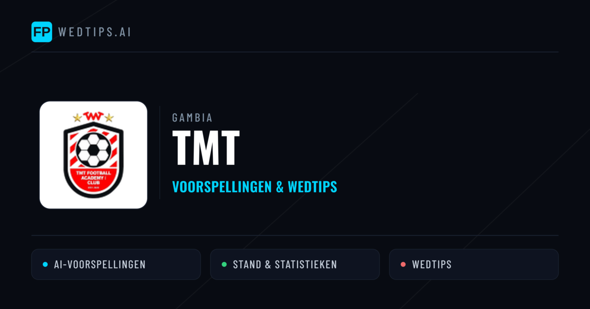 TMT voorspellingen & statistieken