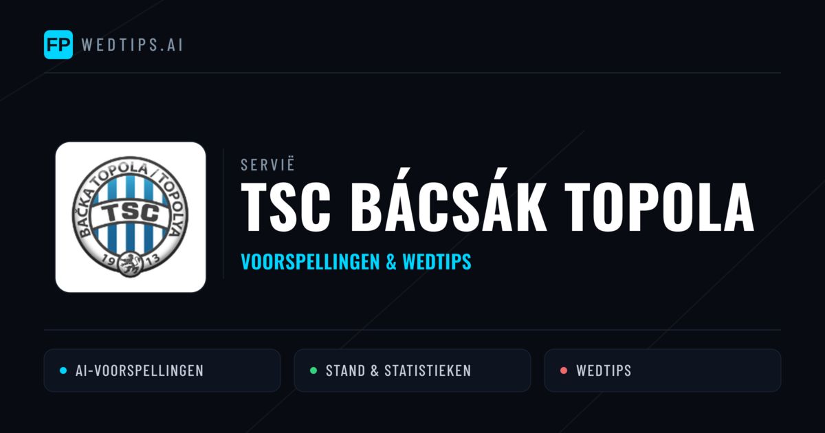 TSC Bácsák Topola voorspellingen & statistieken