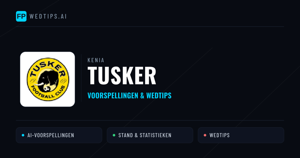 Tusker voorspellingen & statistieken