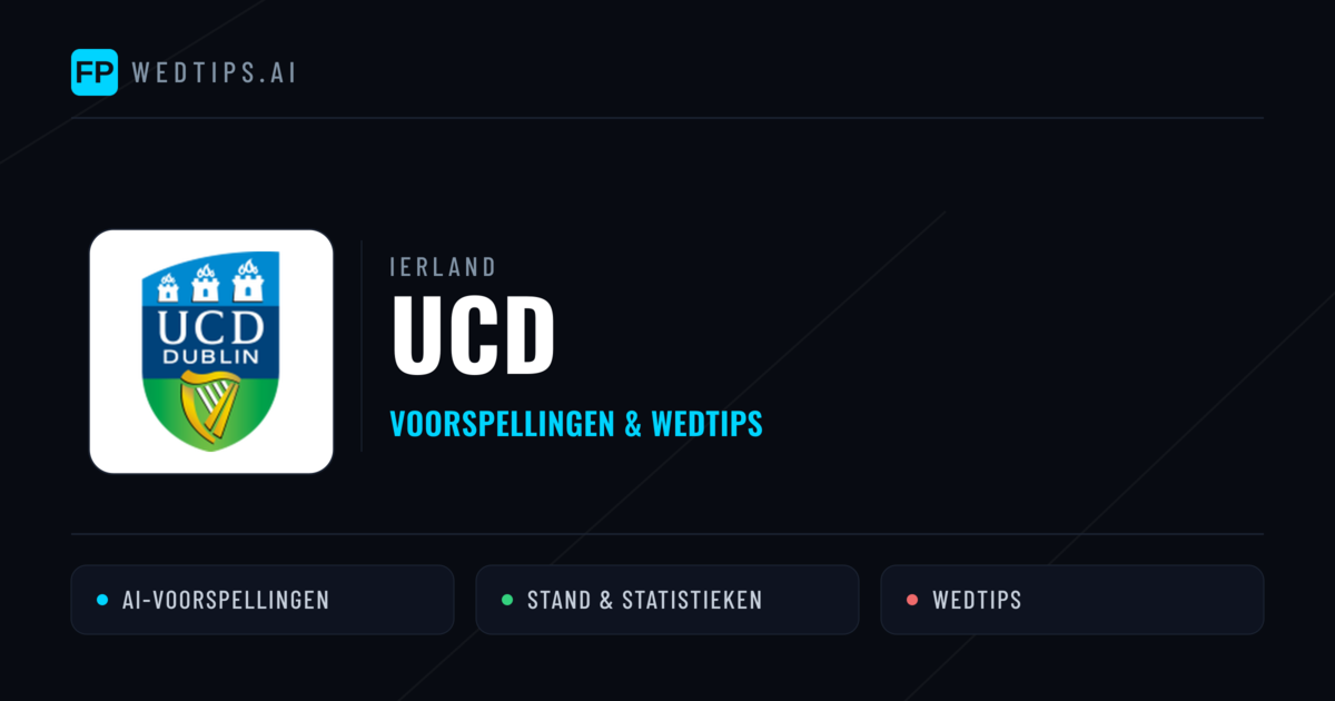 UCD voorspellingen & statistieken