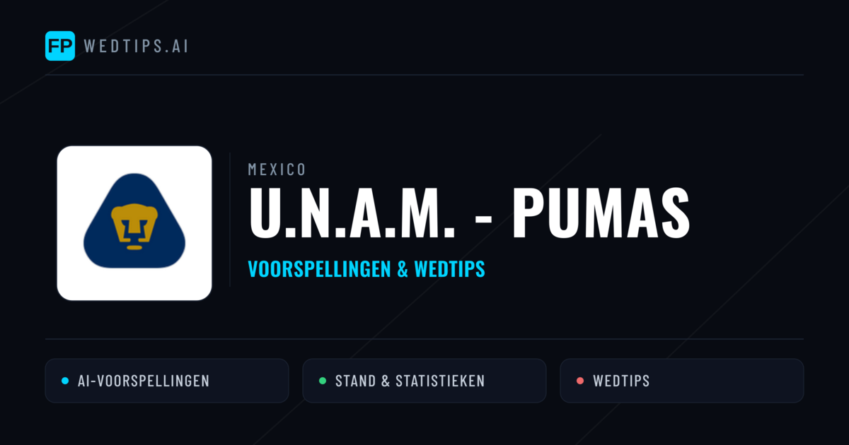 U.N.A.M. - Pumas voorspellingen & statistieken
