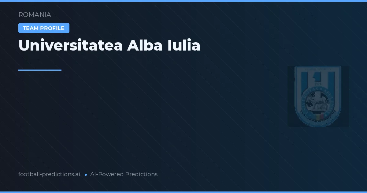 Universitatea Alba Iulia voorspellingen & statistieken