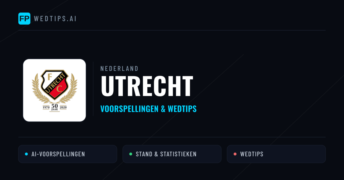 Utrecht voorspellingen & statistieken