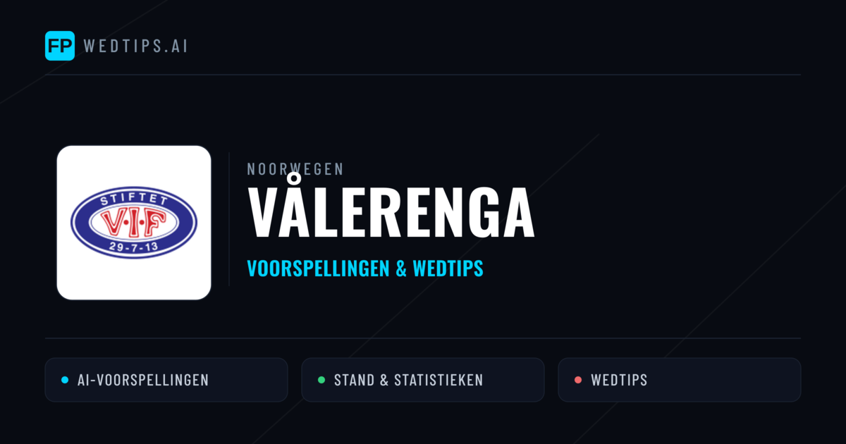 Vålerenga voorspellingen & statistieken