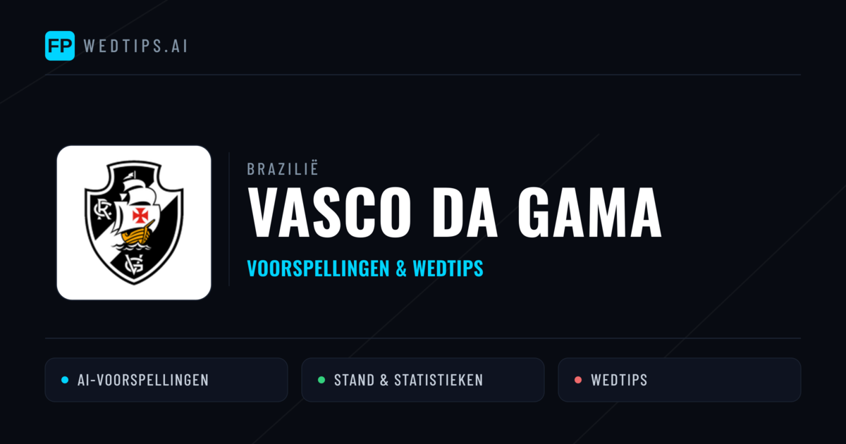 Vasco da Gama voorspellingen & statistieken